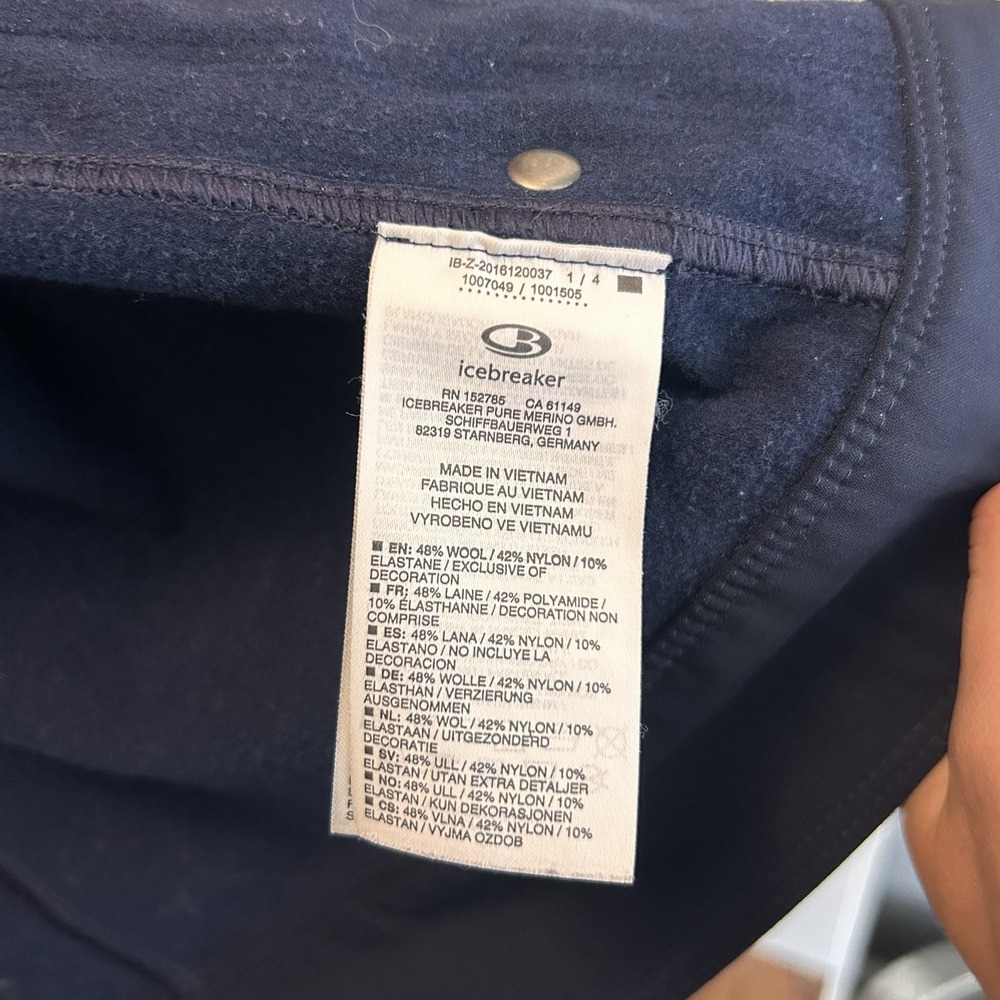Icebreaker Soft shell Escape Travel Jacket Merino Navy Large Shirt - Picture 6 of 10